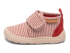 Bisgaard slippers red canvas with stripes  